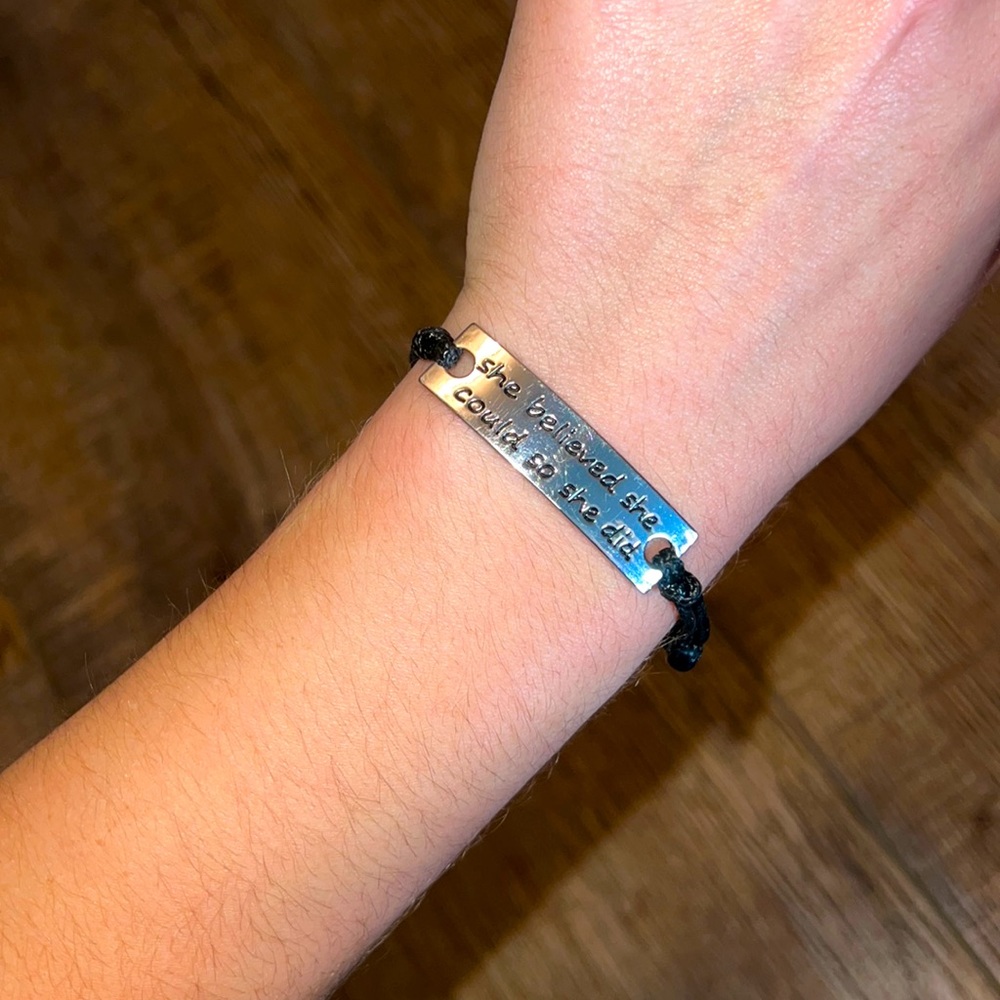 “she believed she could do she did” bracelet